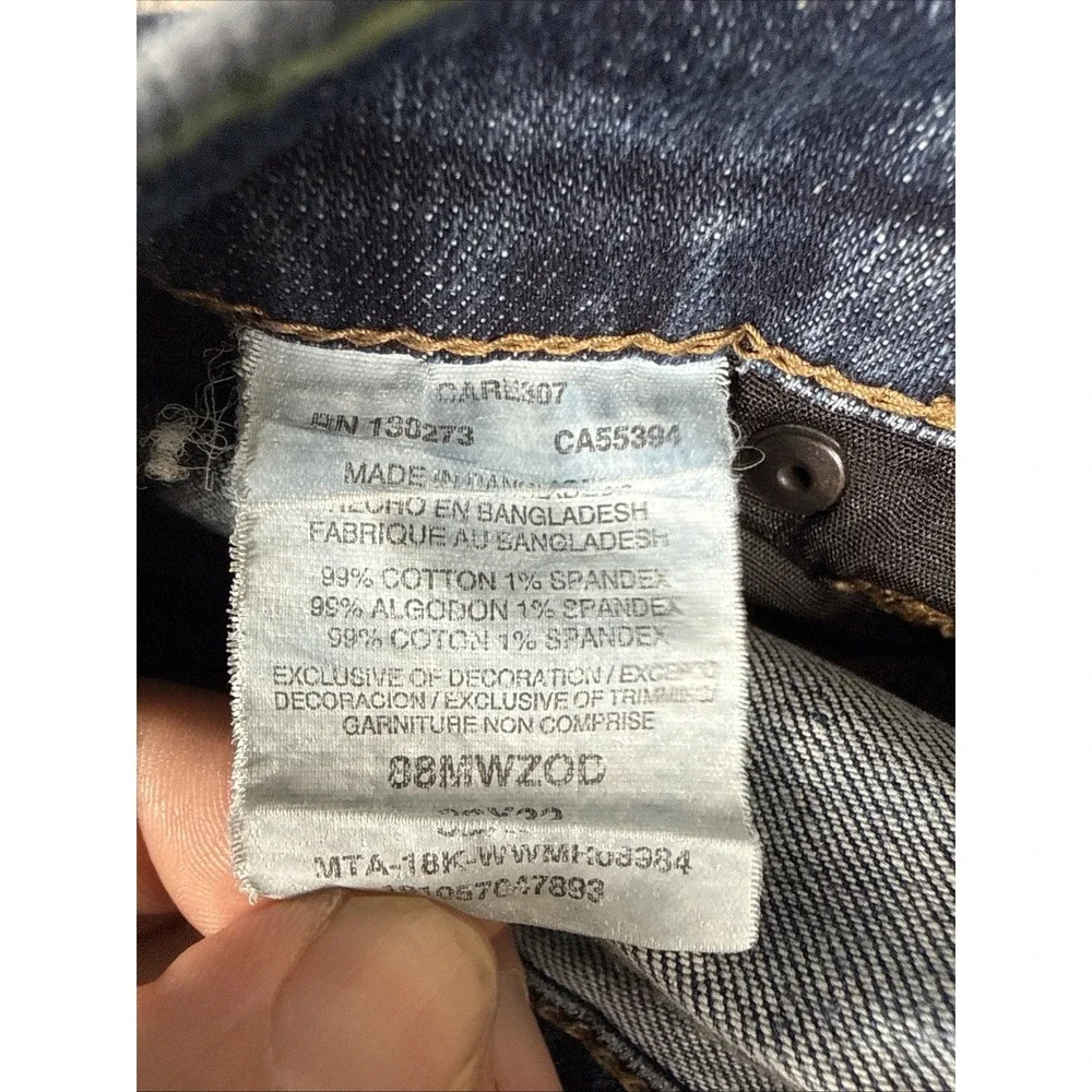 Wrangler Retro Jeans Mens‎ 30x30 (32x30) Blue Slim Straight Denim Distressed